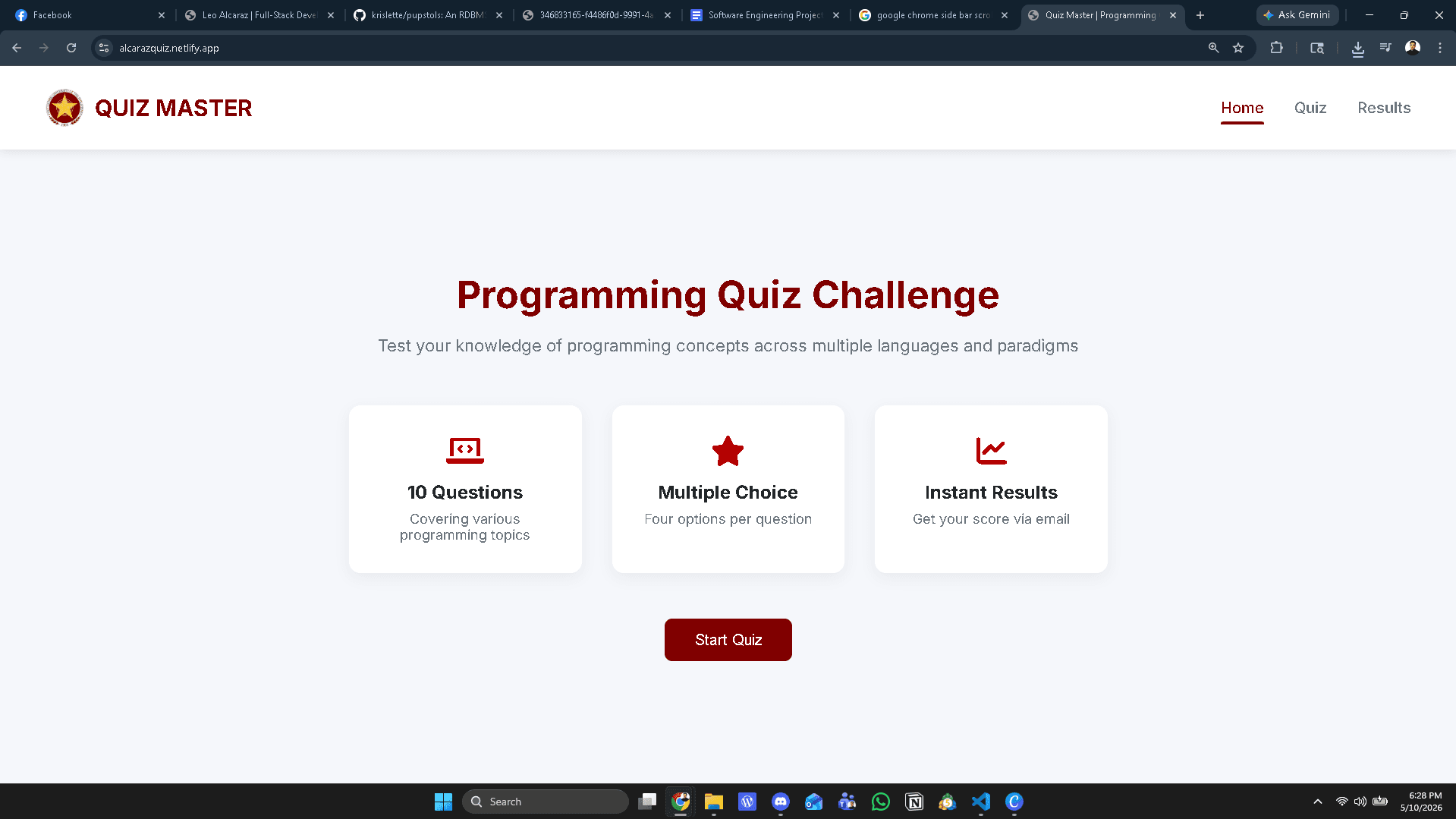 Programming Quiz Challenge